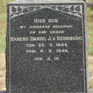 RENSBURG Barend Daniel, Janse van 1864-1940