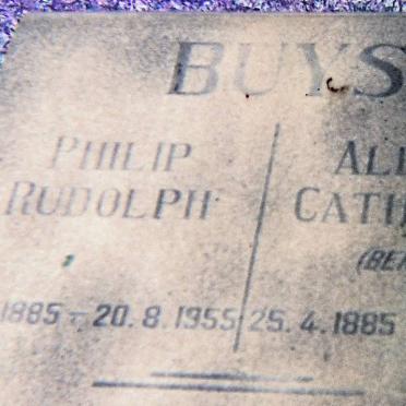 BUYS Philip Rudolph 1885-1955 &amp; Aletta Catharina BENEKE 1885-1968