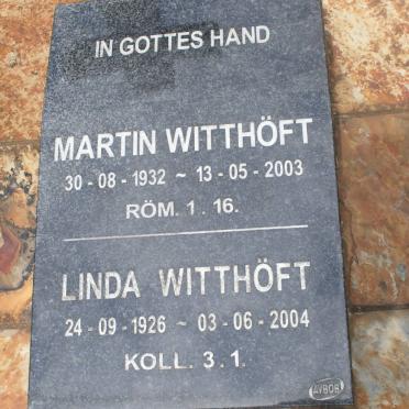 WITTHÖFT Martin 1932-2003 &amp; Linda 1926-2004