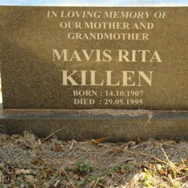 KILLEN Mavis Rita 1907-1995