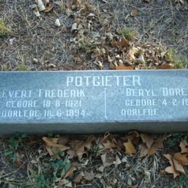 POTGIETER Evert Frederik 1921-1994 &amp; Beryl Doreen 1924-