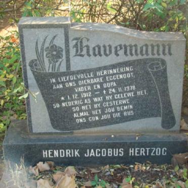 HAVEMANN Hendrik Jacobus Hertzog 1912-1978