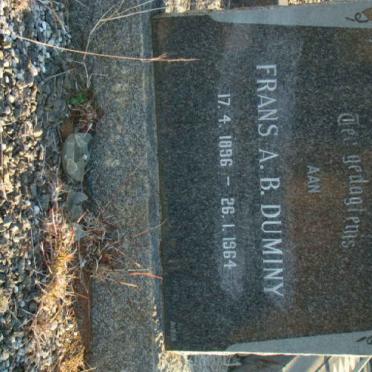 DUMINY Frans A.B. 1896-1964