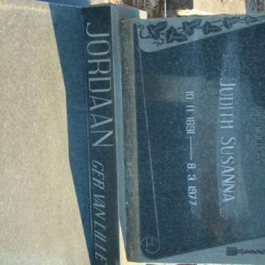 JORDAAN Judith Susanna nee VAN LILLE 1891-1977