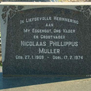 MULLER Nicolaas Phillippus 1909-1974