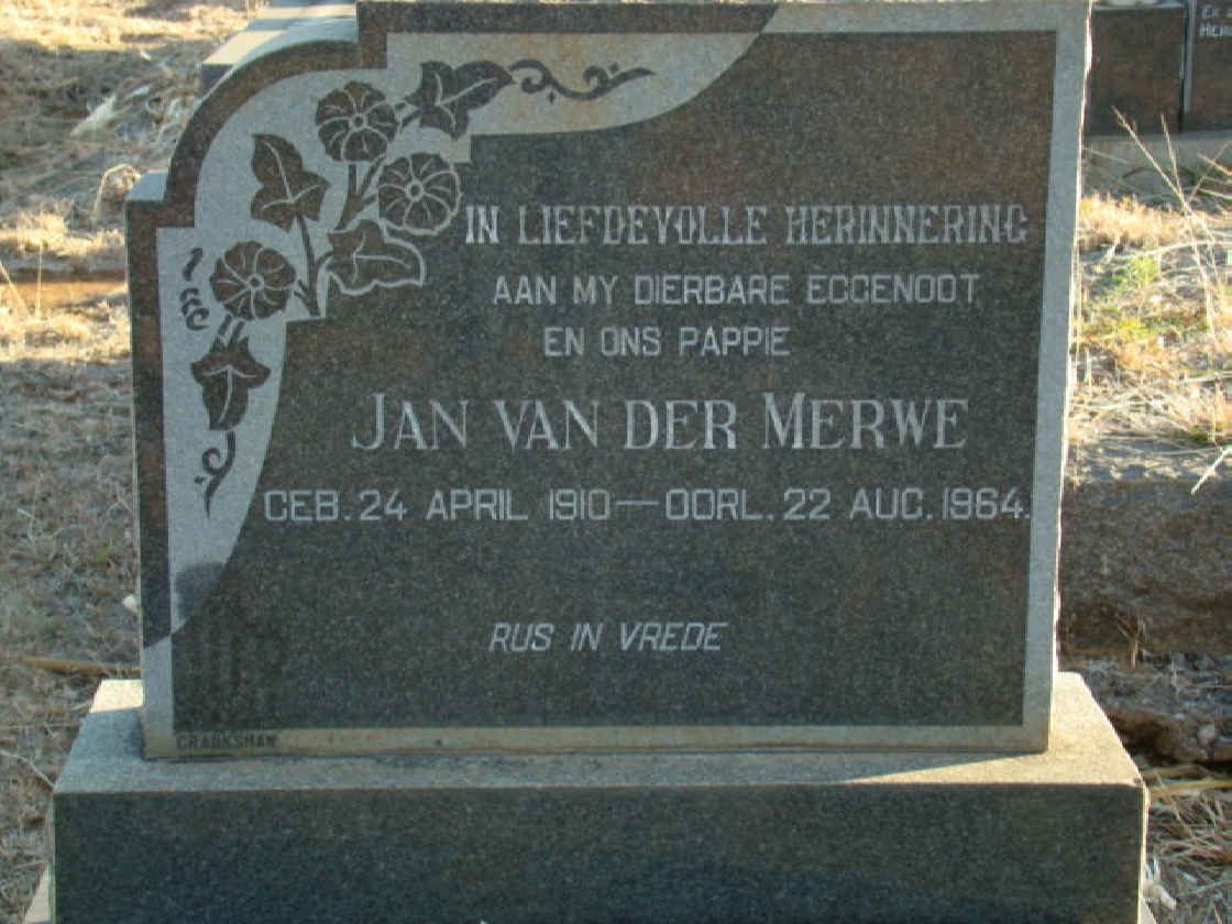 MERWE Jan, van der 1910-1964