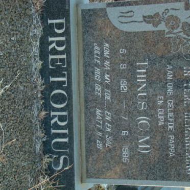 PRETORIUS C.M. 1921-1985