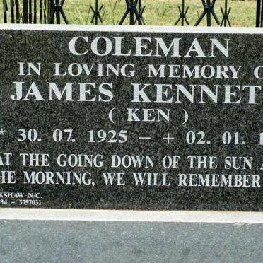 COLEMAN James Kenneth 1925-1999