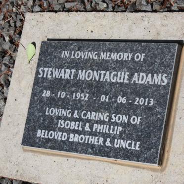 ADAMS Stewart Montague 1952-2013