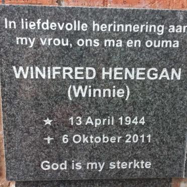 HENEGAN Winifred 1944-2011
