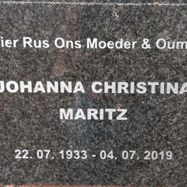 MARITZ Johanna Christa 1933-2019