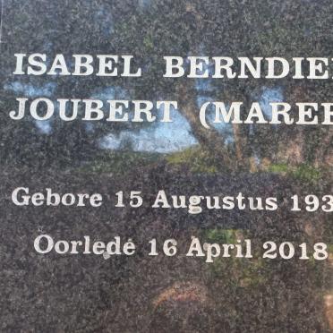 JOUBERT Isabel Berndien nee MAREE 1932-2018