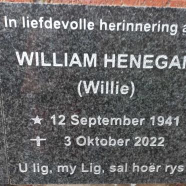 HENEGAN William 1941-2022
