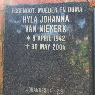 NIEKERK Hyla Johanna, van 1942-2004