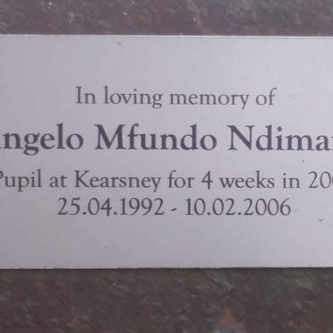 NDIMANDE Lungelo Mfundo 1992-2006