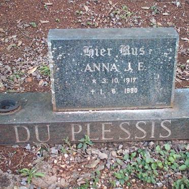 PLESSIS Anna J.E., du 1917-1990