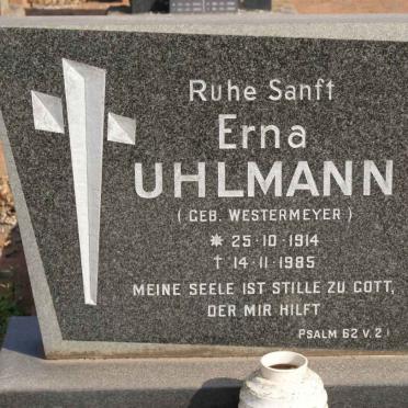 UHLMANN Erna nee WESTERMEYER 1914-1985