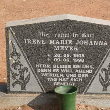 MEYER Irene Marie Johanna 1908-1998