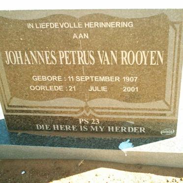 ROOYEN Johannes Petrus, van 1907-2001