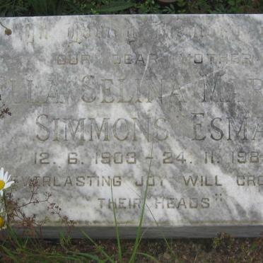 SIMMONS Ella Selina Marion 1903-1983