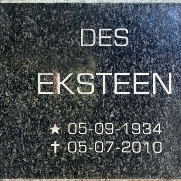 EKSTEEN Des 1934-2010