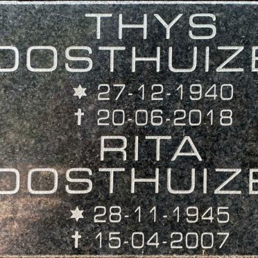 OOSTHUIZEN Thys 1940-2018 &amp; Rita 1945-2007