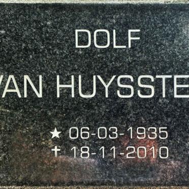 HUYSSTEEN Dolf, van 1935-2010