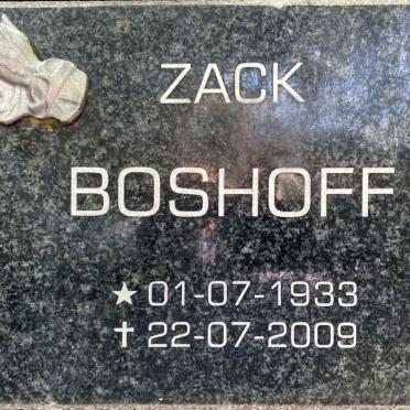 BOSHOFF Zack 1933-2009