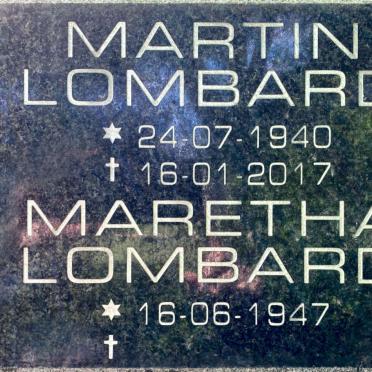 LOMBARD Martin 1940-2017 &amp; Maretha 1947-