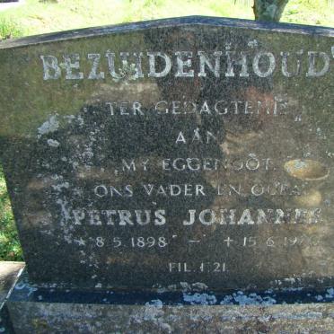 BEZUIDENHOUDT Petrus Johannes 1898-1970