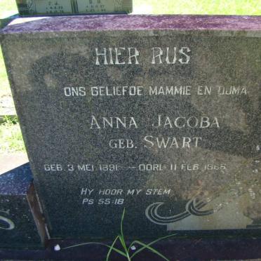 MARAIS Andries Engelbertus Bester 1885-1972 &amp; Anna Jacoba SWART 1891-1966