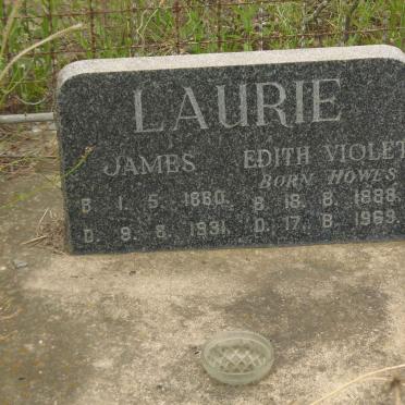 LAURIE James 1880-1931 &amp; Edith Violet HOWES 1888-1969