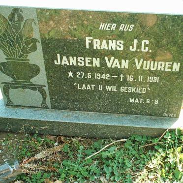 VUUREN Frans J.C., Jansen van 1942-1991