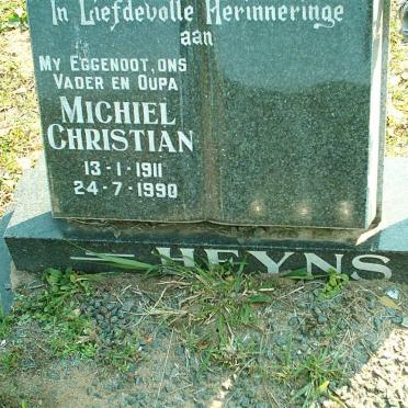 HEYNS Michiel Christian 1911-1990