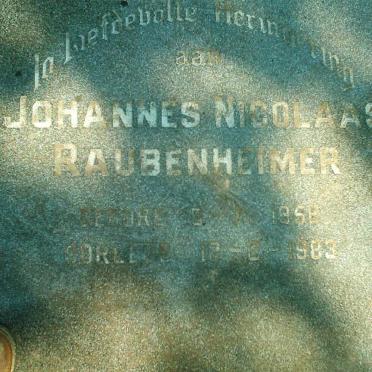 RAUBENHEIMER Johannes Nicolaas 1958-1983