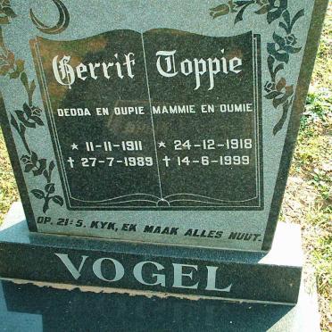 VOGEL Gerrit 1911-1989 &amp; Toppie 1918-1999