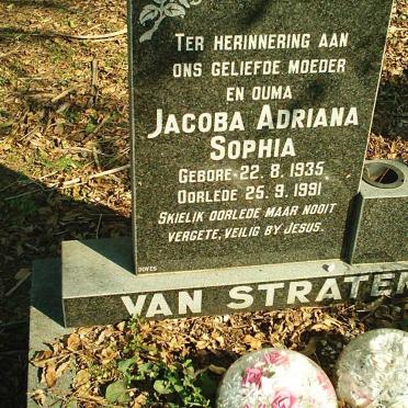 STRATEN Jacoba Adriana Sophia, van 1935-1991