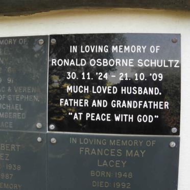 SCHULTZ Ronald Osborne 1924-2009