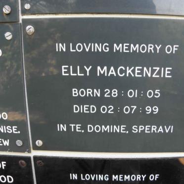 MACKENZIE Elly 1905-1999