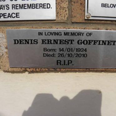 GOFFINET Denis Ernest 1924-2010