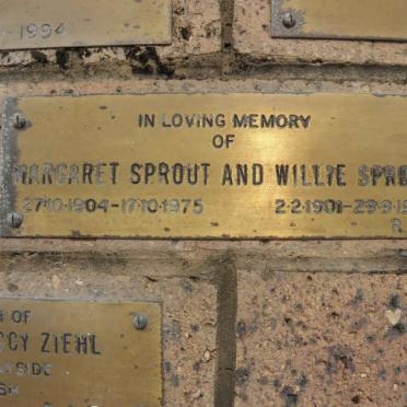 SPROUT Willie 1901-1980 &amp; Margaret 1904-1975