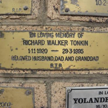 TONKIN Richard Walker 1920-1995