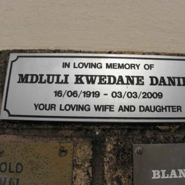 MDLULI Kwedane Daniel 1919-2009