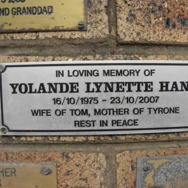 HAND Yolande Lynette 1975-2007