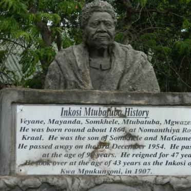 Kwazulu-Natal, MTUBATUBA, Inkosi Mtubatuba memorial