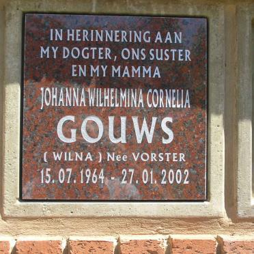 GOUWS Johanna Wilhelmina Cornelia nee VORSTER 1964-2002