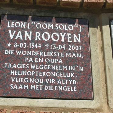 ROOYEN Leon, van 1944-2007