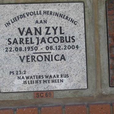 ZYL Sarel Jacobus, van 1950-2004 &amp; Veronica