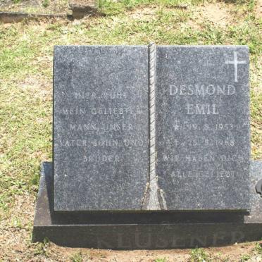 KLUSNER Desmond Emil 1953-1988