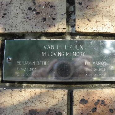 HEERDEN Benjamin Retief, van 1910-1997 &amp; Ivy Marion 1913-1976